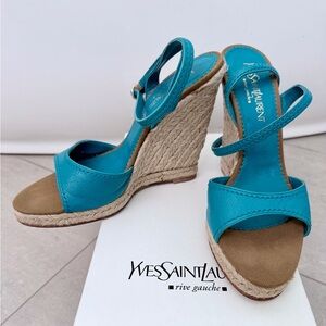 Yves Saint Laurent Vibrant Blue Wedges